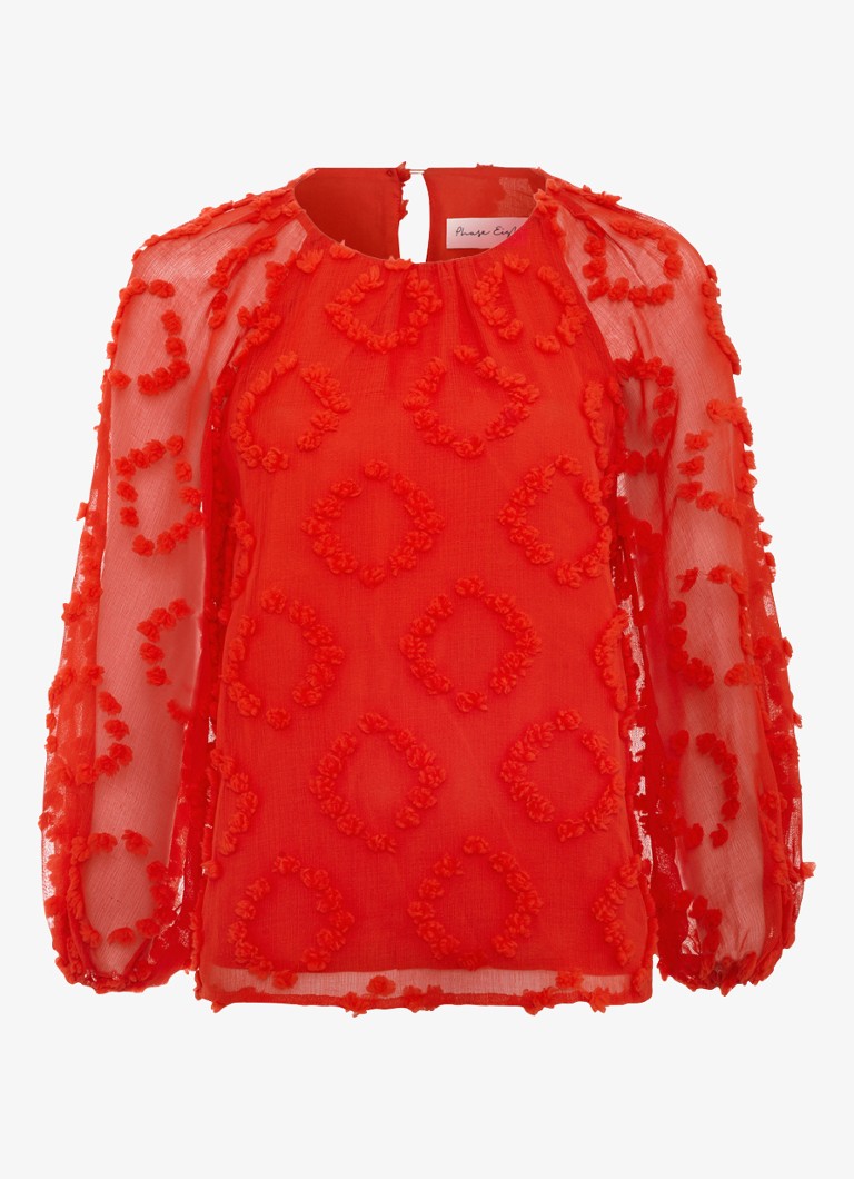 Phase Eight Dames Shayla tuniek met structuur in de kleur Rood