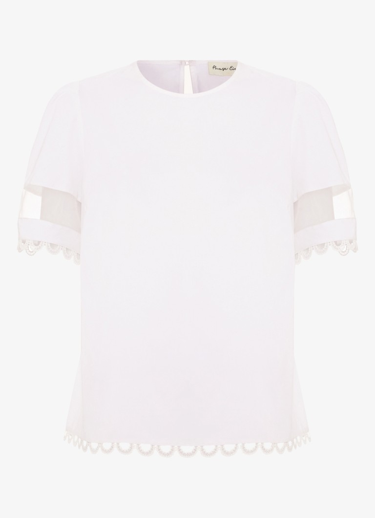 Phase Eight Dames Rebecca tuniek met mesh in de kleur Wit