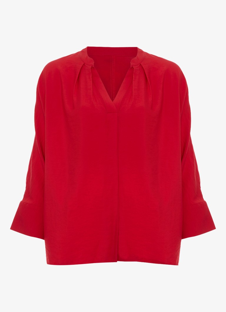 Phase Eight Dames Cynthia blouse met V-hals in de kleur Rood
