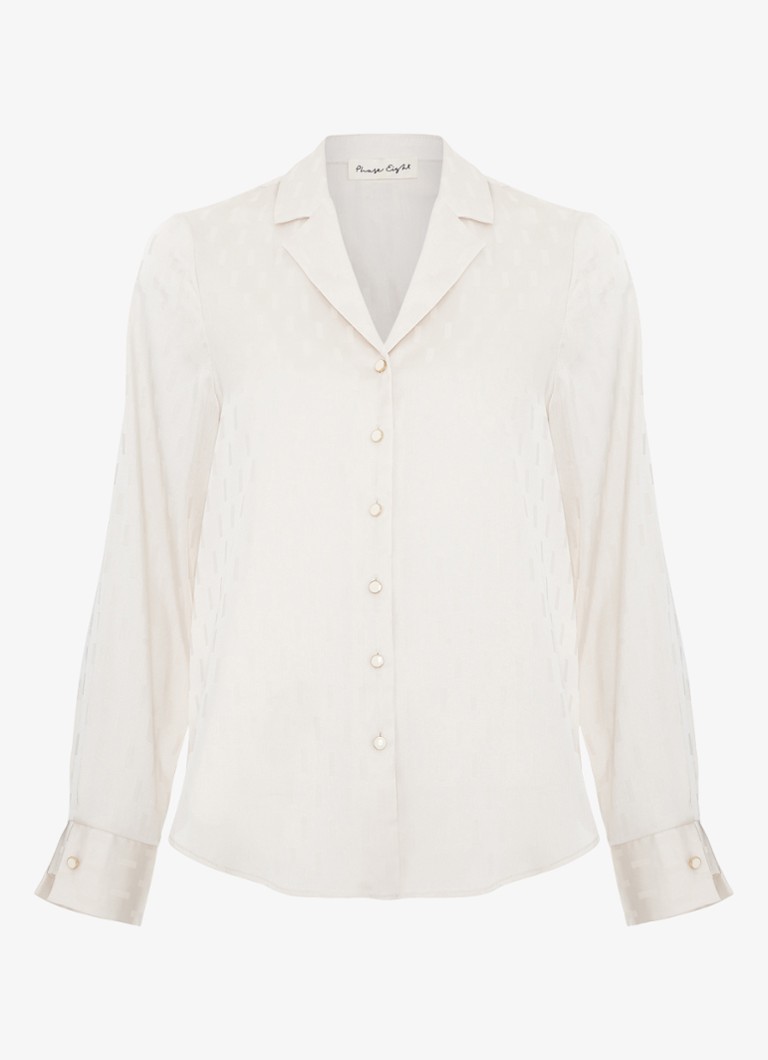 Phase Eight Dames Vega blouse met V-hals in de kleur Gebroken wit