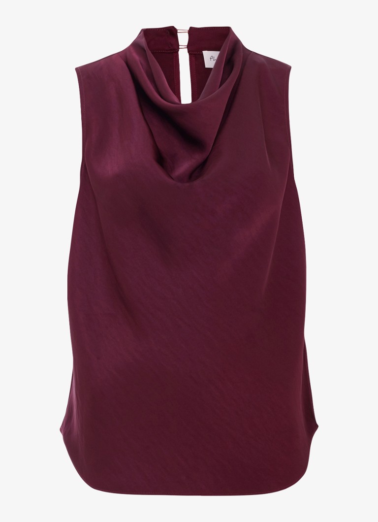 Phase Eight Dames Arwen mouwloze top met watervalhals in de kleur Aubergine