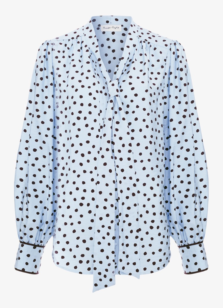 Phase Eight Dames Coco blouse met stippenprint in de kleur Donkerblauw