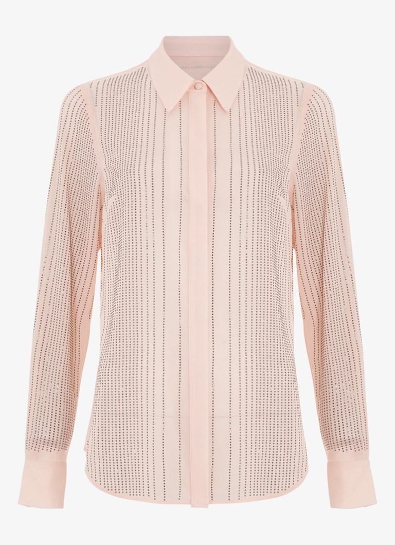 Phase Eight Dames Aleya blouse met strass in de kleur Zalmroze