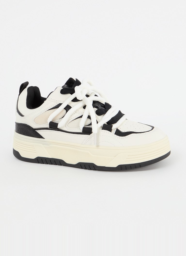 Steve Madden Dames Boomer sneaker met logo in de kleur Gebroken wit, maat: 40