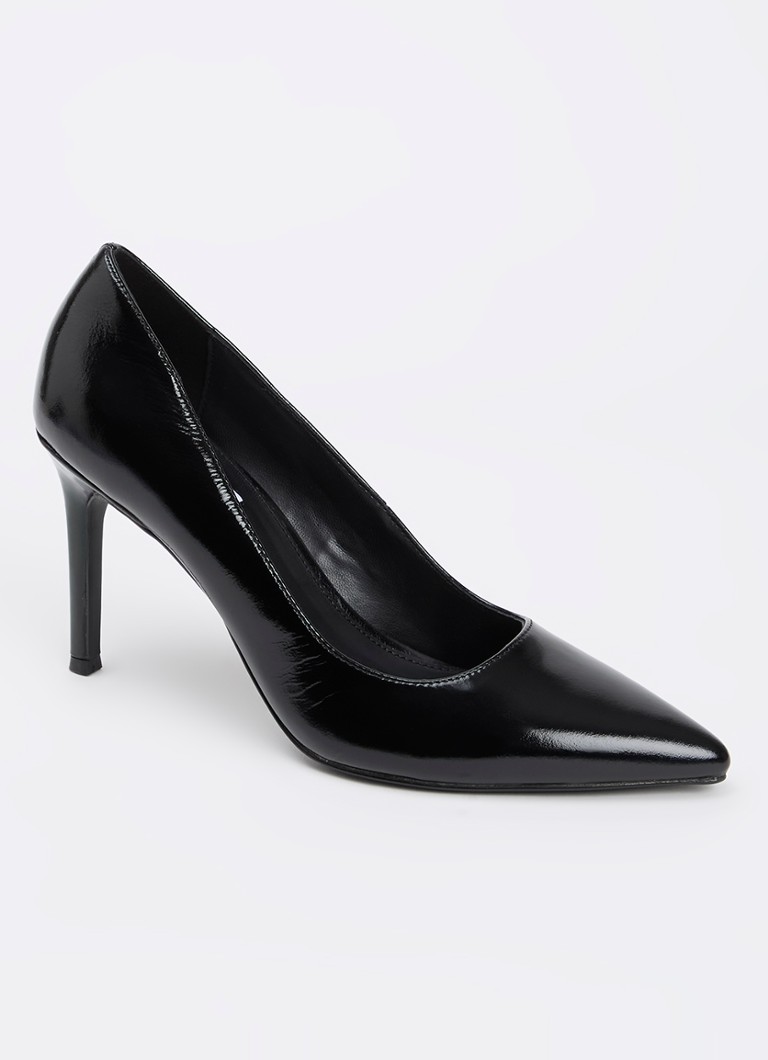 Steve Madden Dames Secured pump van leer in de kleur Zwart, maat: 40
