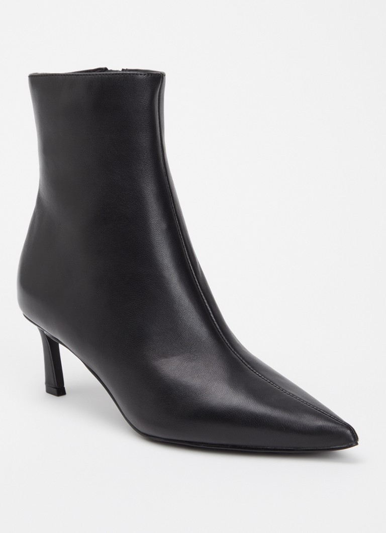 Steve Madden Dames Lulah enkellaarsje van leer in de kleur Zwart, maat: 37