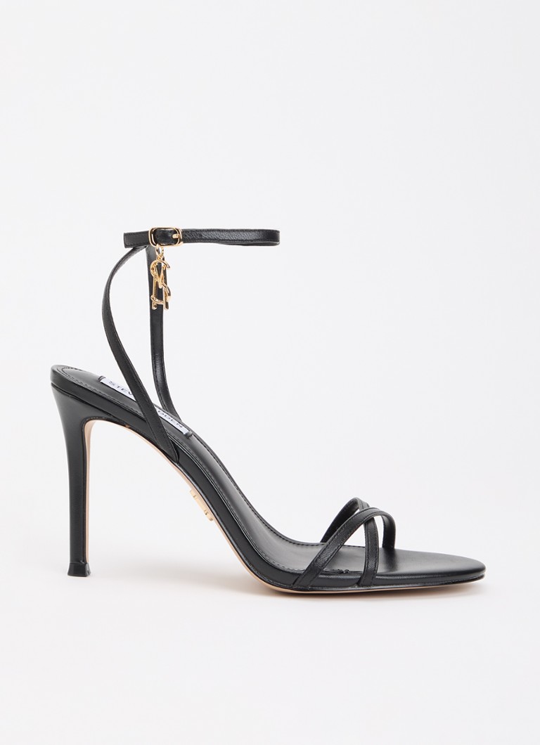 Steve Madden Dames Jypsey sandalette van leer in de kleur Zwart, maat: 42