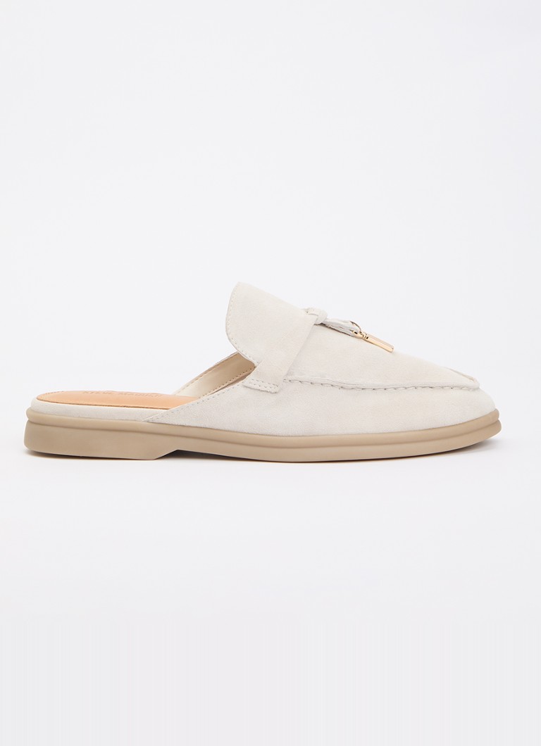 Steve Madden Dames Patrizia loafer van suède in de kleur Wit, maat: 42