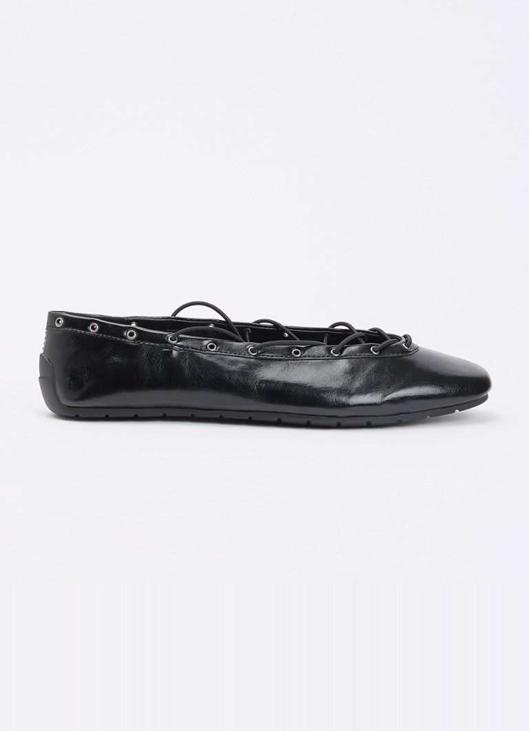 Steve Madden Dames Pointe ballerina met lakfinish in de kleur Zwart, maat: 39