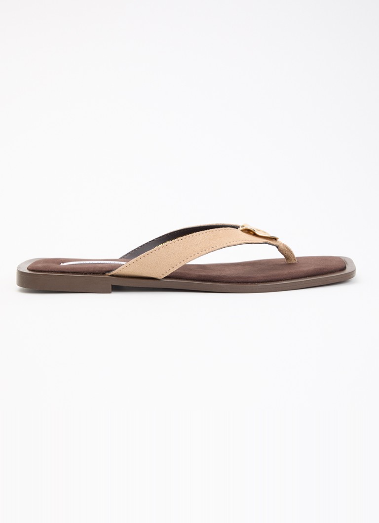 Steve Madden Dames Meira slipper van suède in de kleur Lichtbruin, maat: 41