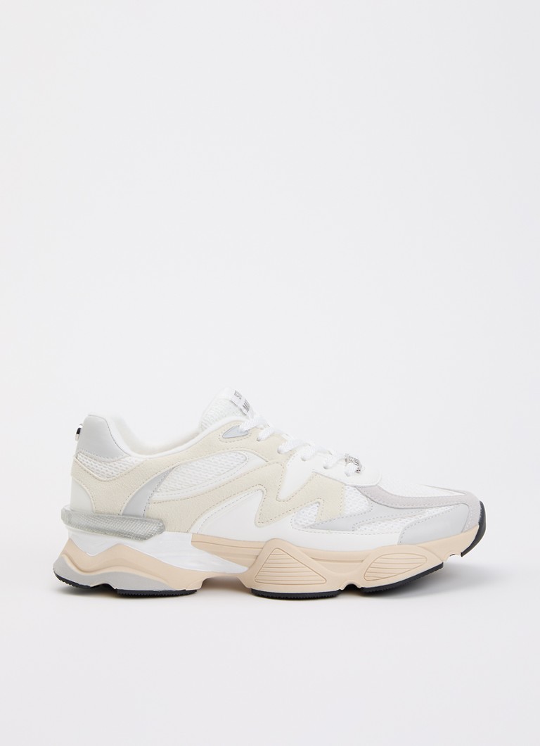 Steve Madden Dames Speeder sneaker met mesh details in de kleur Wit, maat: 40