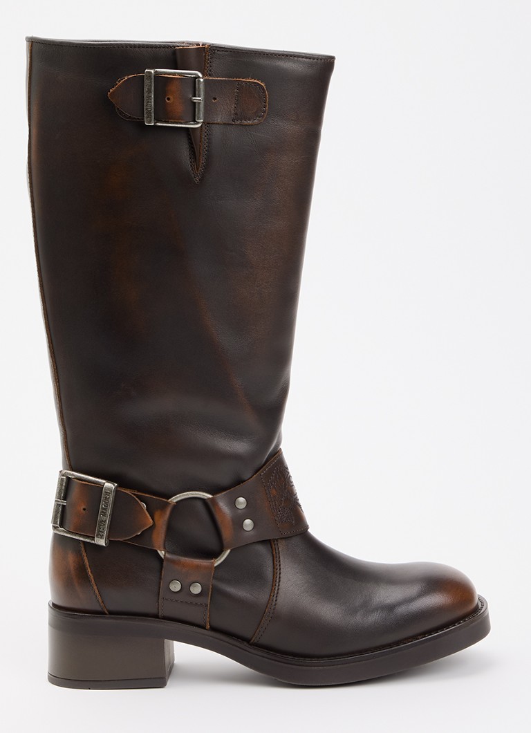 Steve Madden Dames Bonetta Harnas laars van leer in de kleur Bruin, maat: 42