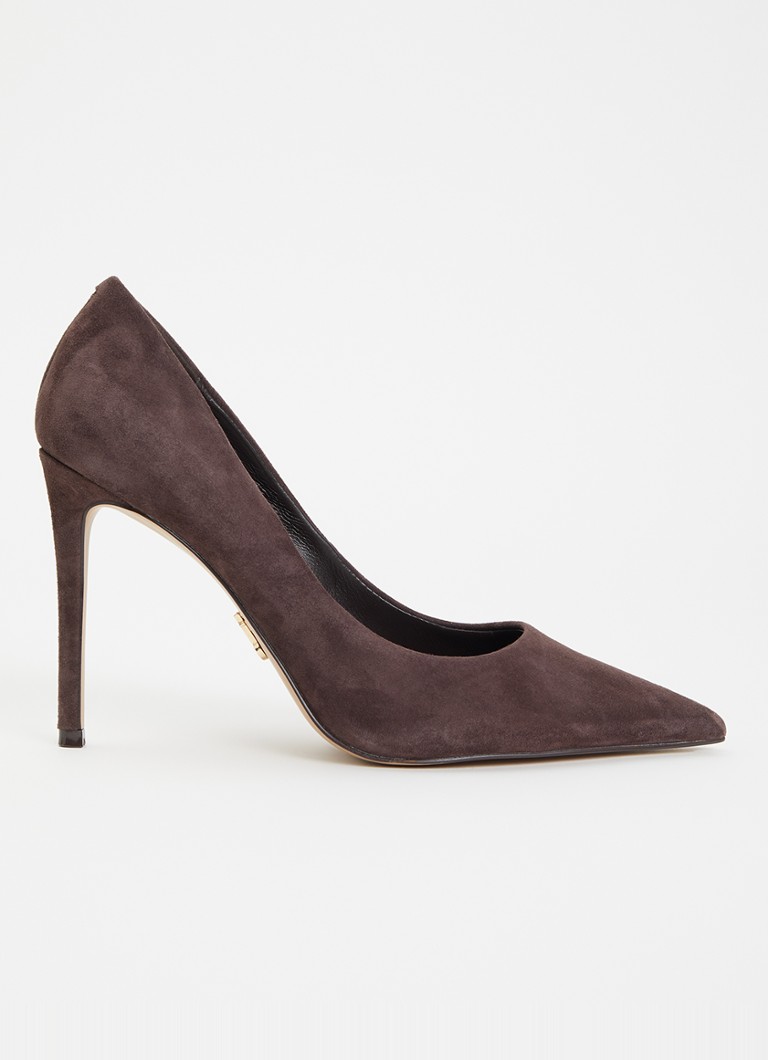 Steve Madden Dames Thrive pump van suède in de kleur Donkerbruin, maat: 41