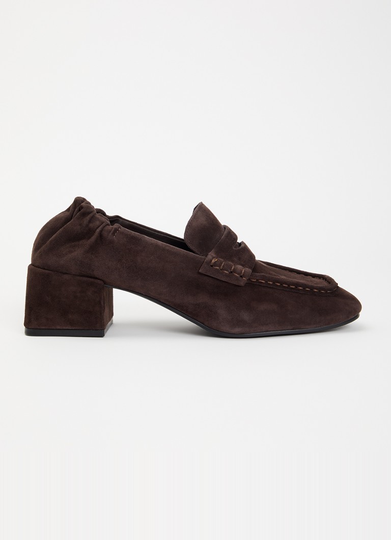 Steve Madden Dames Estee pump van suède in de kleur Donkerbruin, maat: 36