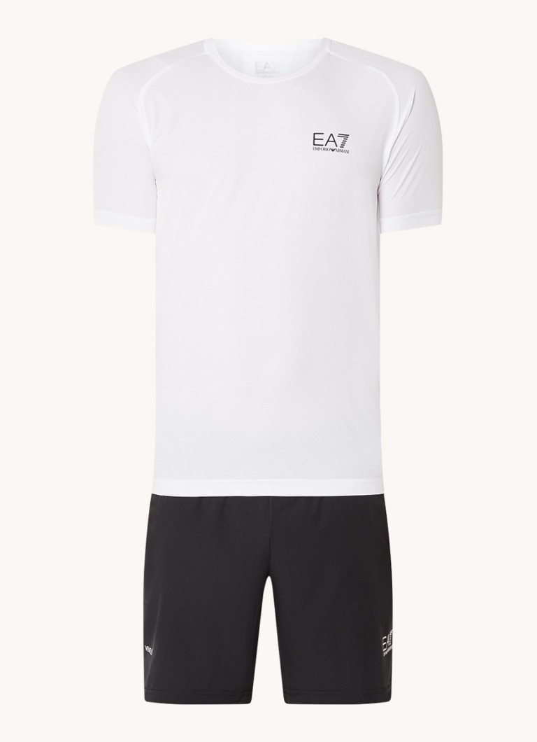 Armani Heren Trainingspak met logoprint in de kleur Wit