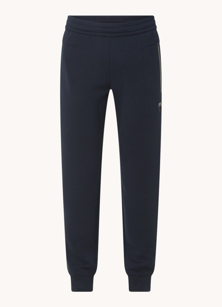 Armani Heren Tapered fit joggingbroek met logo in de kleur Indigo
