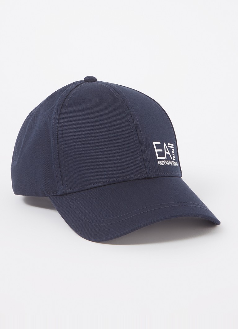 Armani Heren Baseball pet met logo in de kleur Blauw