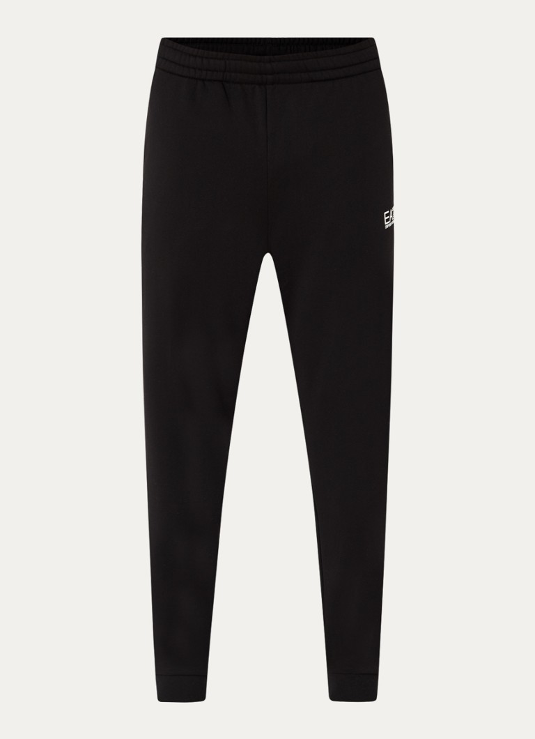 Armani Heren Tapered fit joggingbroek met steekzakken en logo in de kleur Zwart