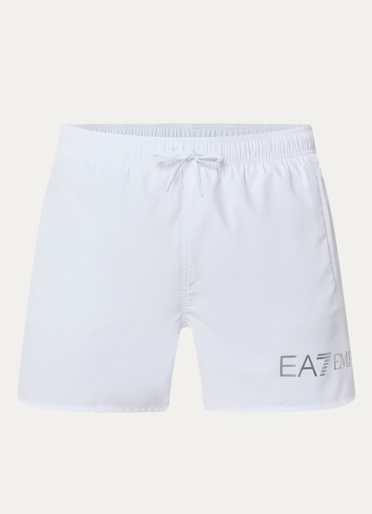 Armani Heren Zwemshorts met logoprint in de kleur Wit