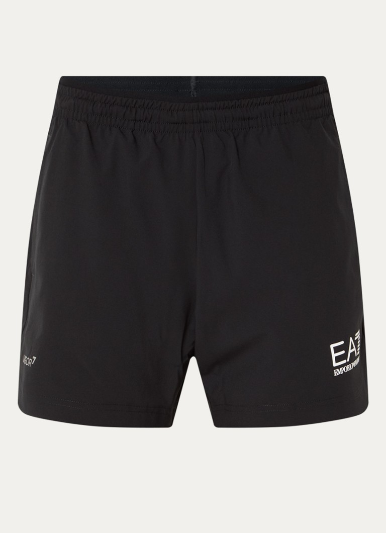 Armani Heren Loose fit korte joggingbroek met logo in de kleur Zwart