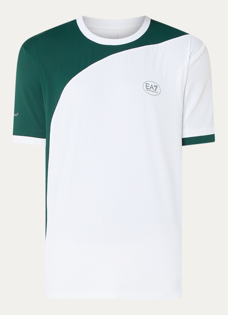Armani Heren Trainings T-shirt met logo in de kleur Wit
