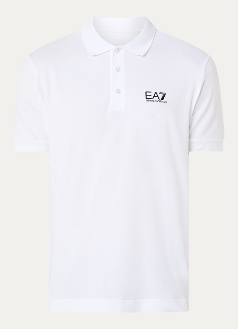 Armani Heren Regular fit polo met logo in de kleur Wit