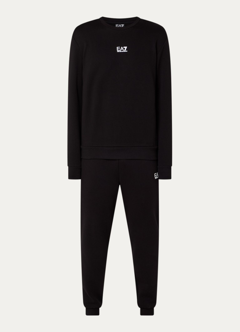 Armani Heren Trainingspak met logo en steekzakken in de kleur Zwart