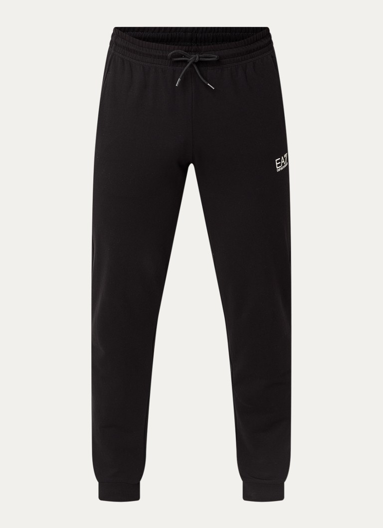 Armani Heren Tapered fit joggingsbroek met logo en steekzakken in de kleur Zwart