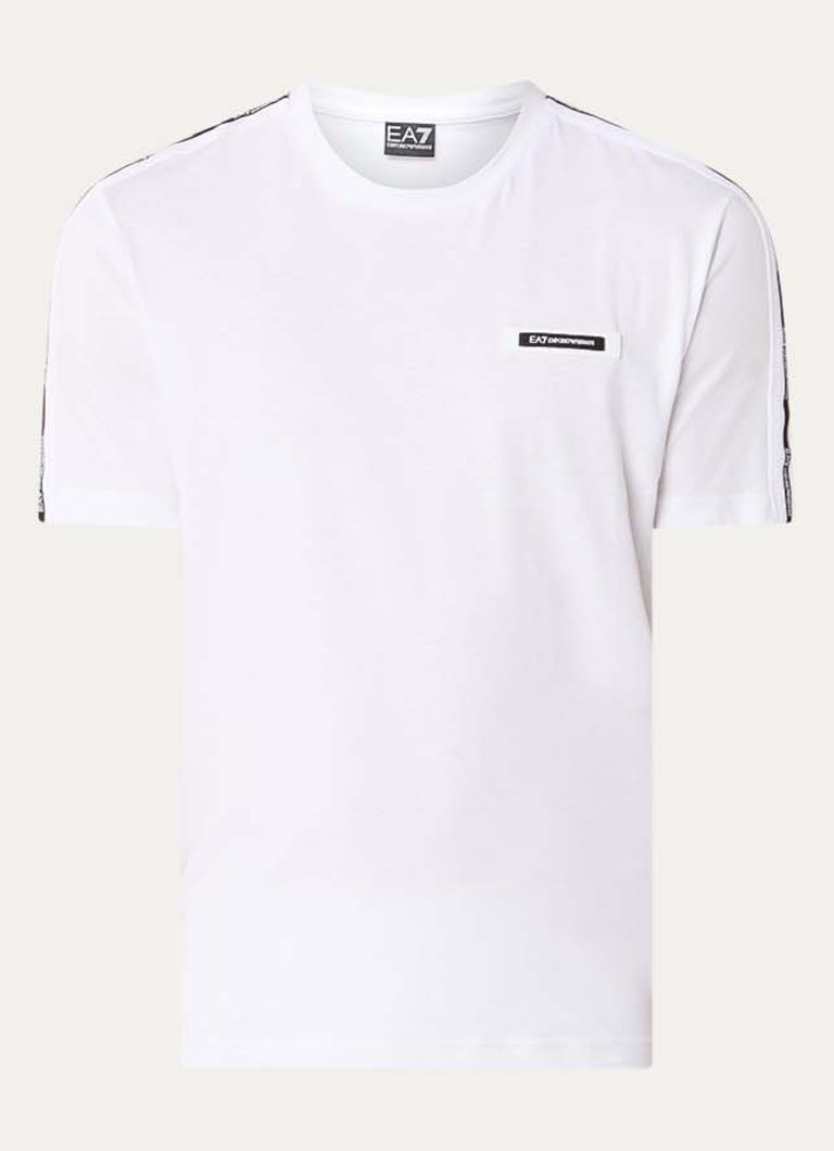 Armani Heren T-shirt met logoband in de kleur Wit