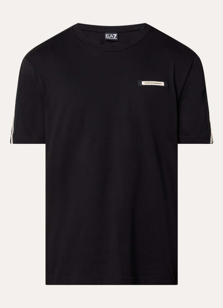 Armani Heren T-shirt met logoband in de kleur Zwart