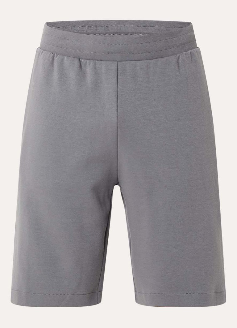 Armani Heren Straight fit korte broek met logo in de kleur Creme