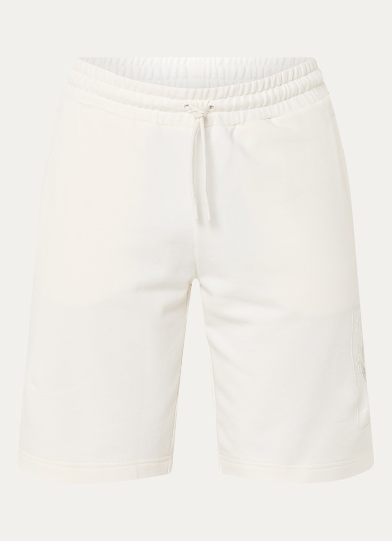 Armani Heren Straight fit korte joggingsbroek met logo en steekzakken in de kleur Wit