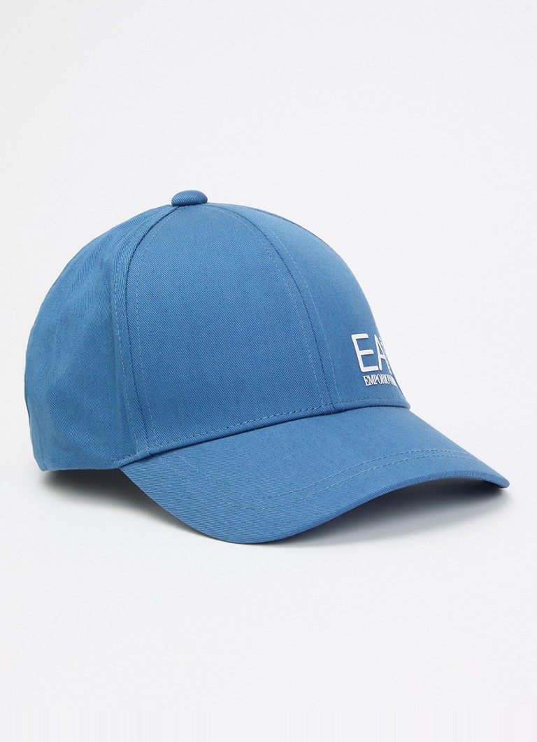 Armani Heren Baseball pet met logo in de kleur Blauw