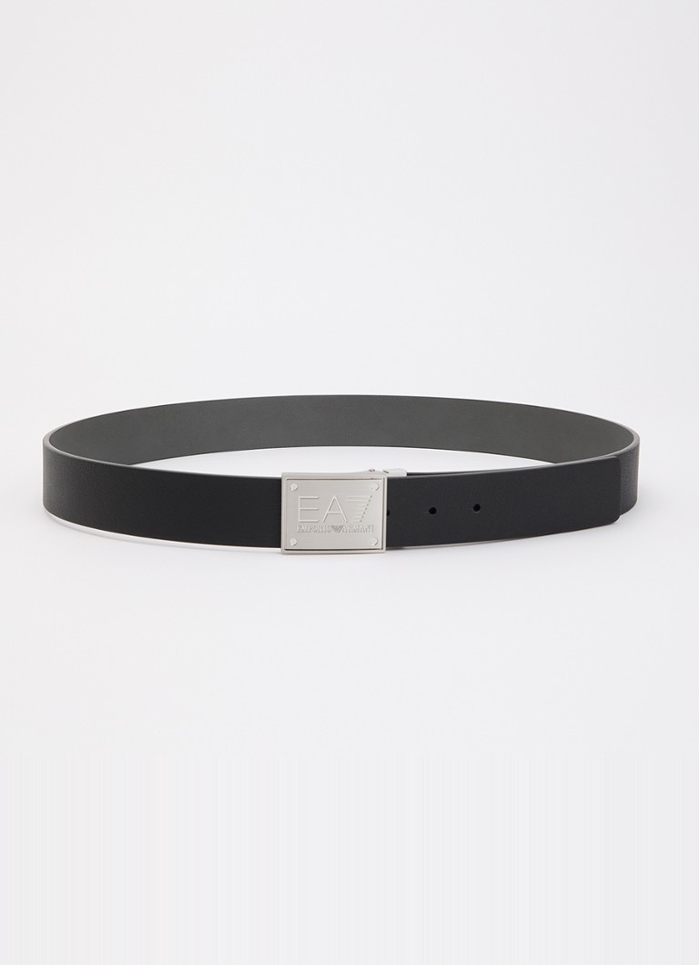 Armani Heren Riem met logo in de kleur Zwart