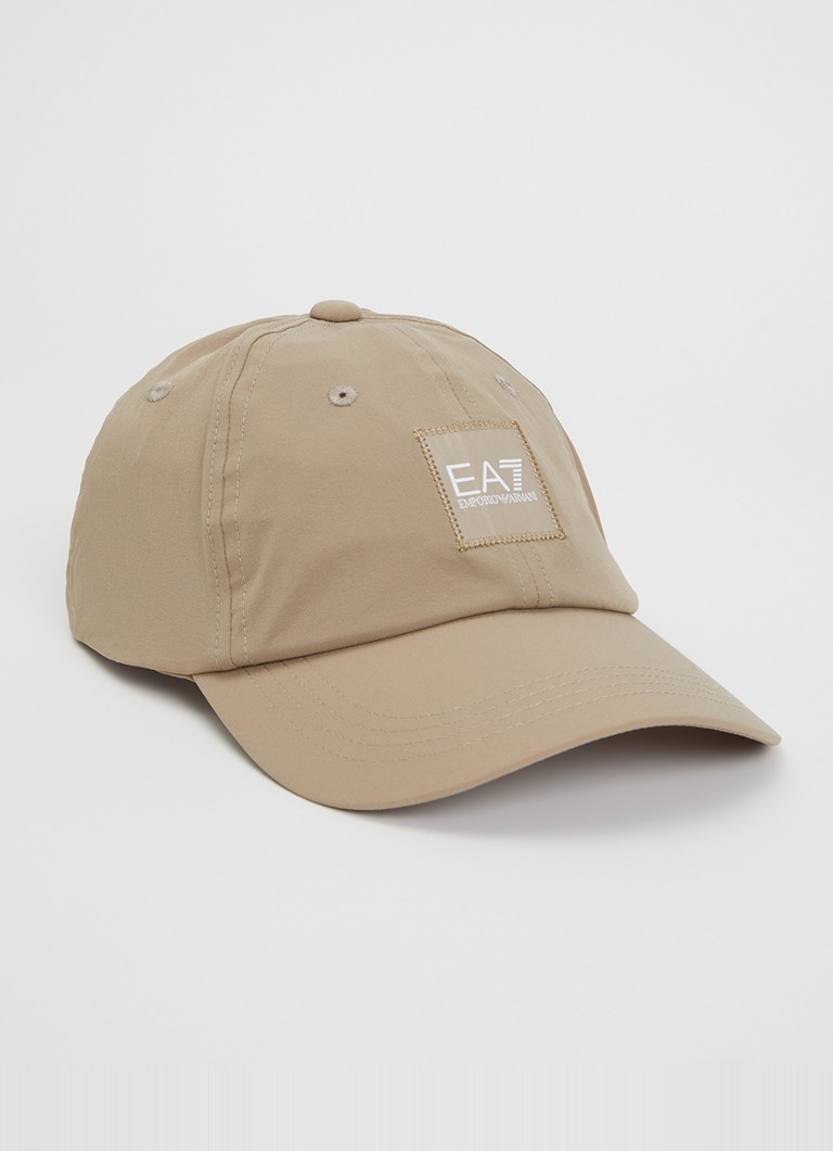 Armani Heren Pet met logo in de kleur Zand