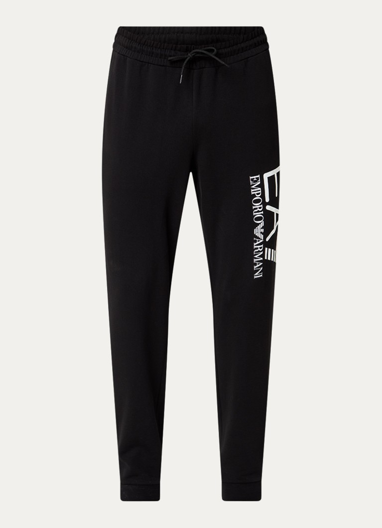 Armani Heren Tapered fit joggingbroek met steekzakken in de kleur Zwart