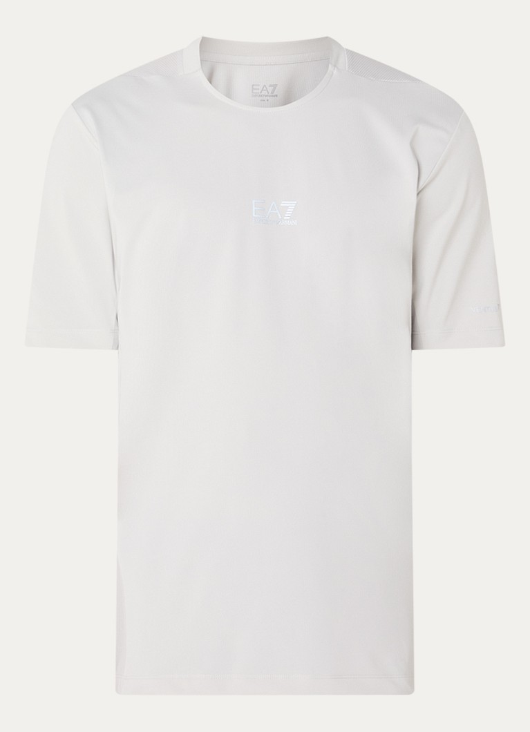 Armani Heren T-shirt met logo in de kleur Lichtgrijs
