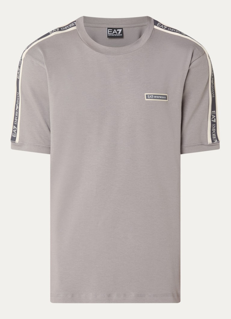 Armani Heren T-shirt met logo in de kleur Grijs