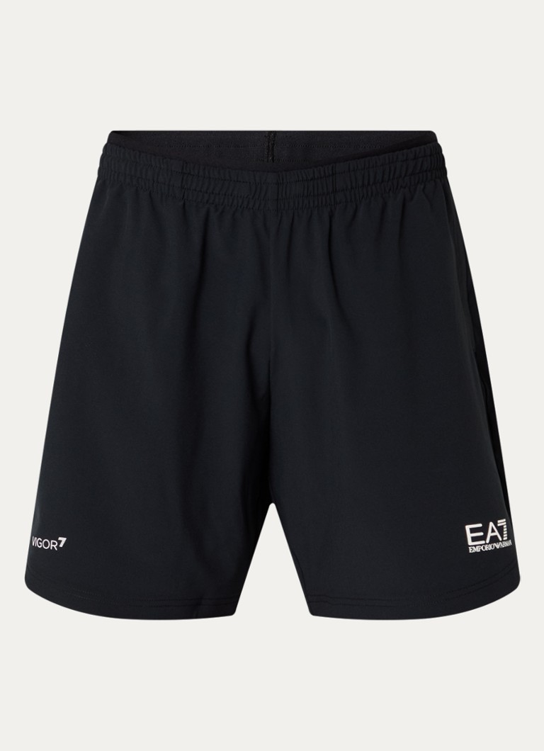 Armani Heren Straight fit korte trainingsbroek met steekzakken in de kleur Zwart