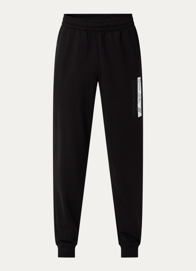 Armani Heren Tapered fit joggingbroek met steekzakken in de kleur Zwart