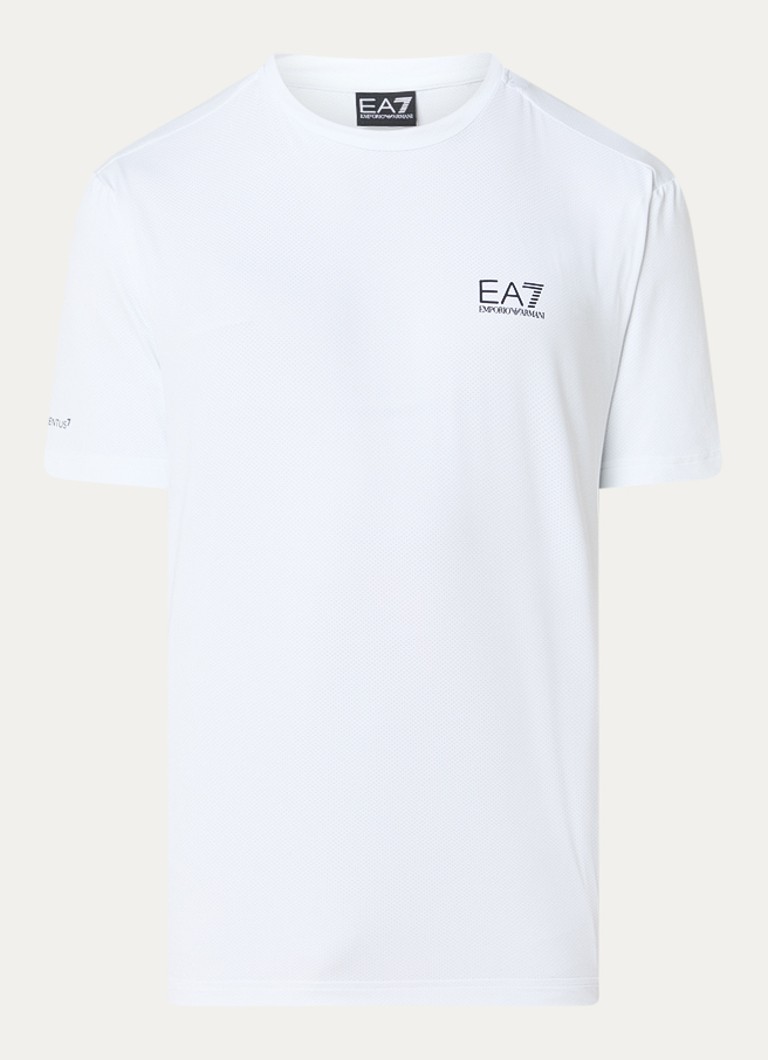 Armani Heren Trainings T-shirt met logo in de kleur Wit