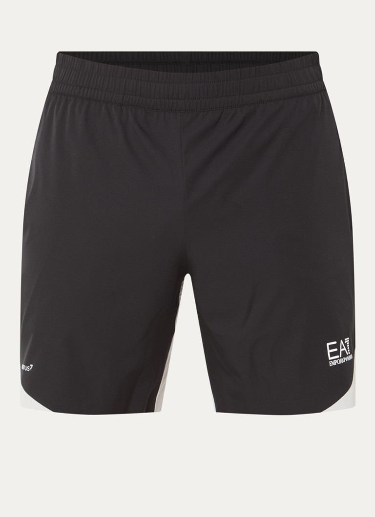 Armani Heren Straight fit korte broek met logo en steekzakken in de kleur Zwart
