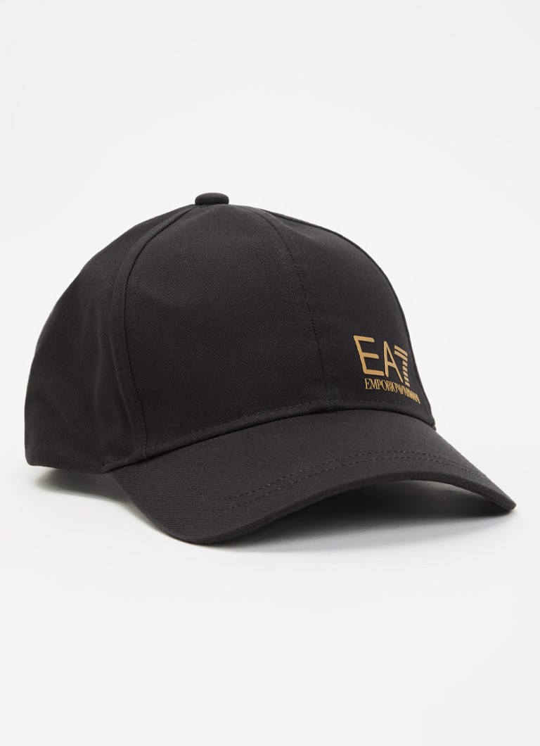 Armani Heren Pet met logo in de kleur Zwart