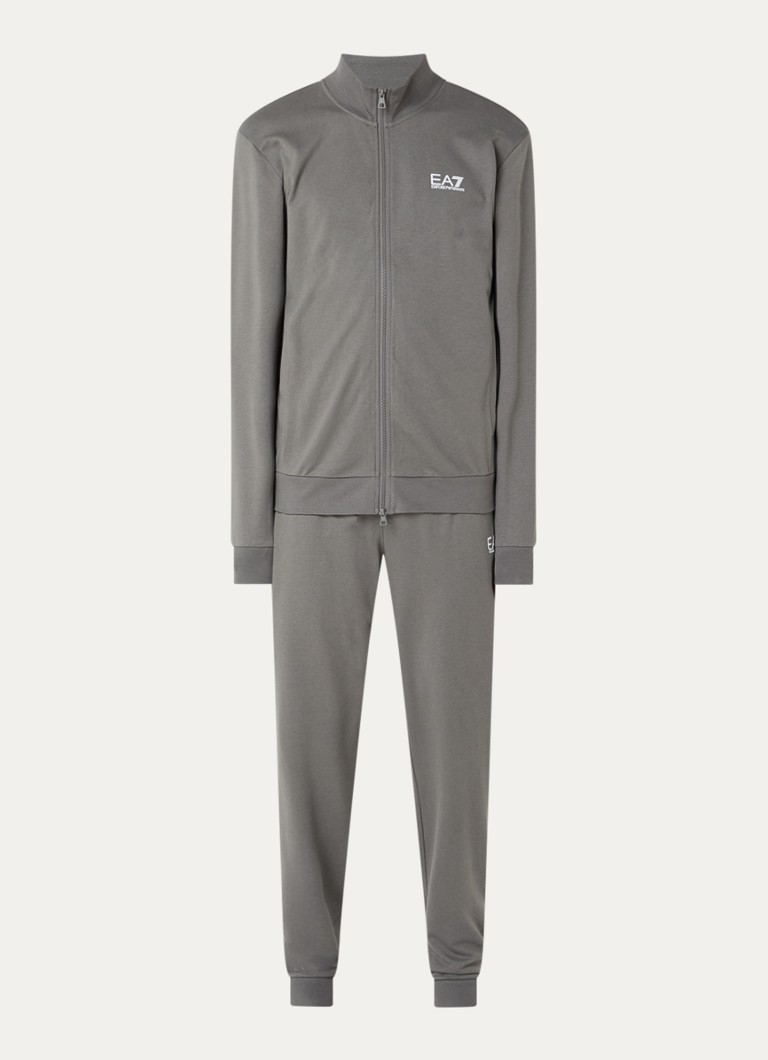 Armani Heren Trainingspak met logo en steekzakken in de kleur Grijs