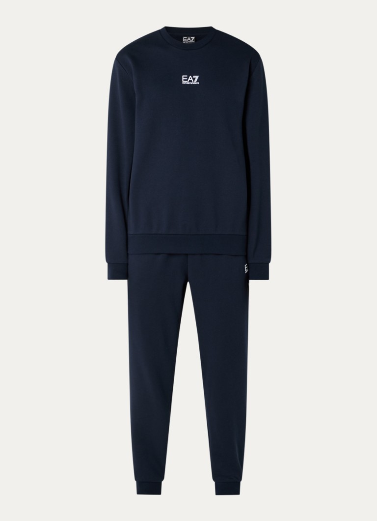 Armani Heren Trainingspak met logo en steekzakken in de kleur Donkerblauw