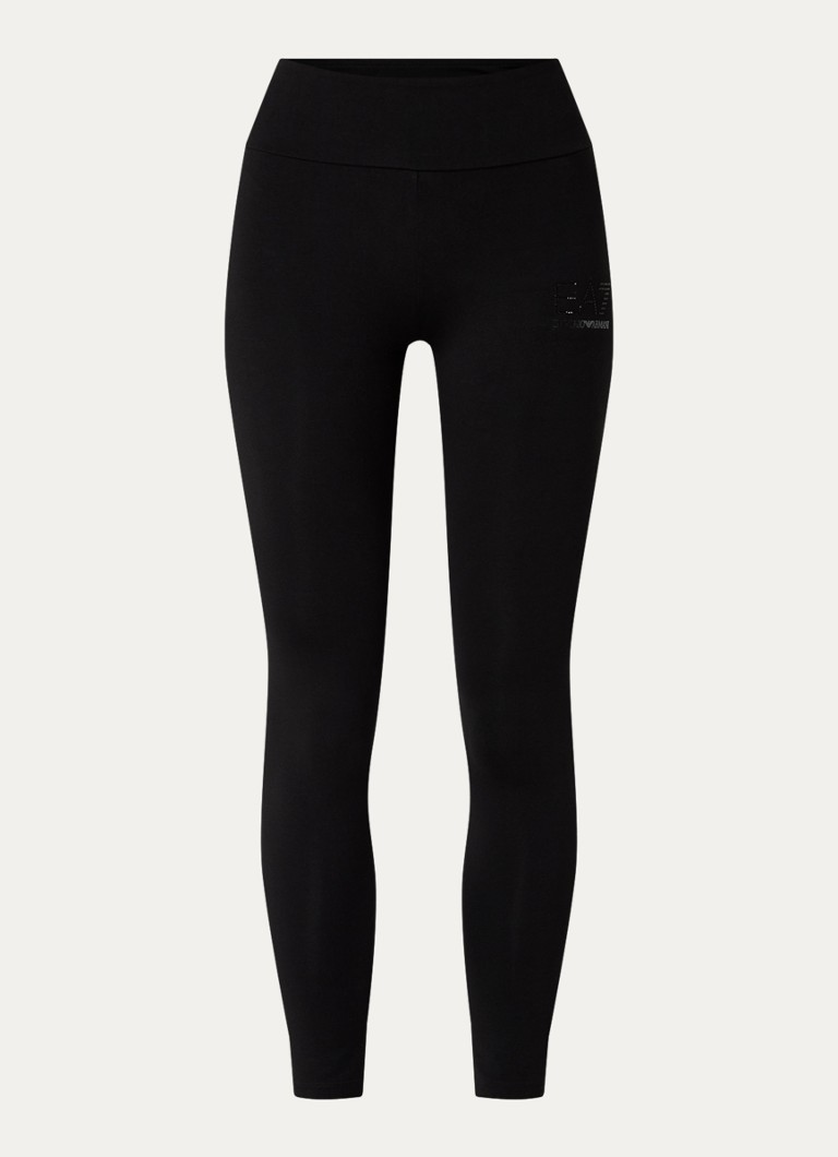 Armani Dames High waist skinny fit legging met logo in de kleur Zwart