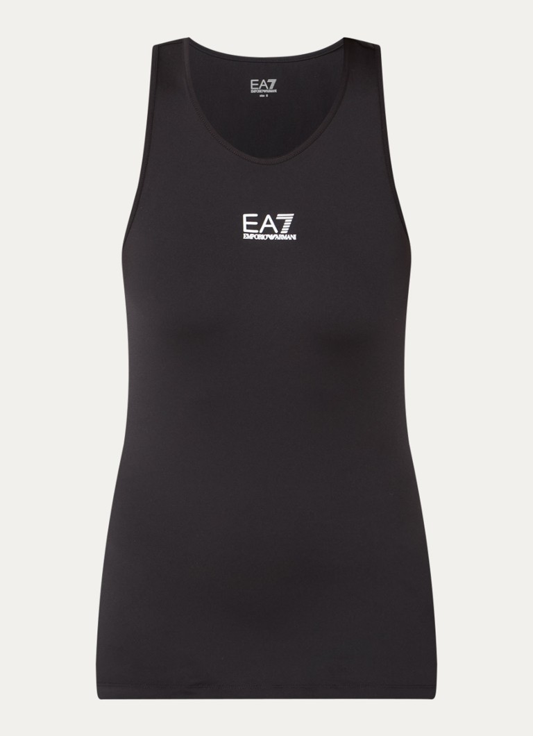 Armani Dames Tanktop met logo in de kleur Zwart