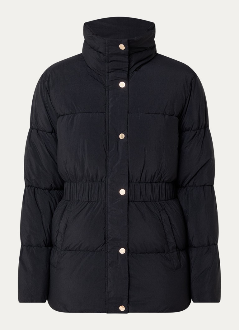 Armani Dames Puffer jack met opbergbare capuchon en steekzakken in de kleur Zwart