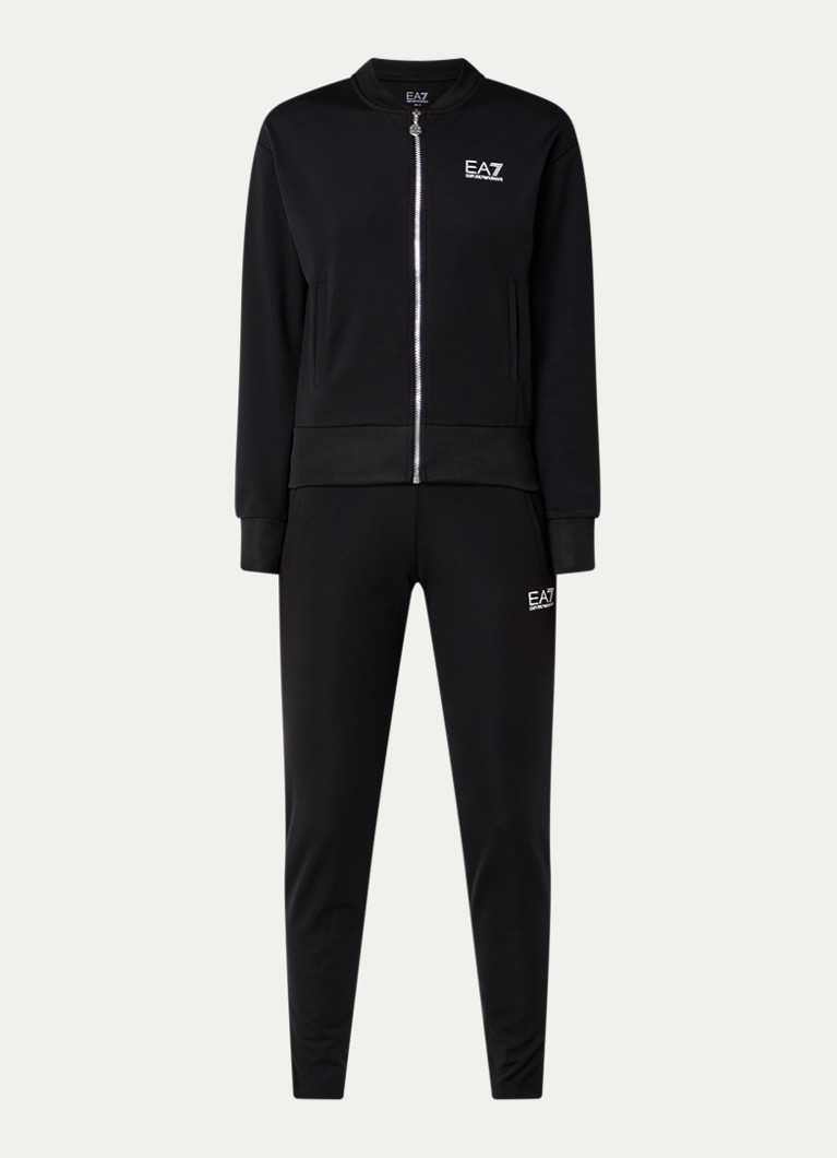 Armani Dames Trainingspak met logo in de kleur Zwart