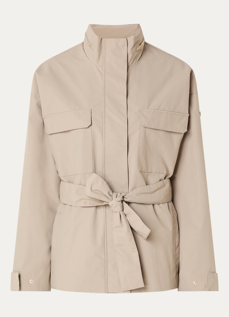 Armani Dames Parka met opbergbare capuchon en klepzakken in de kleur Donkerbeige